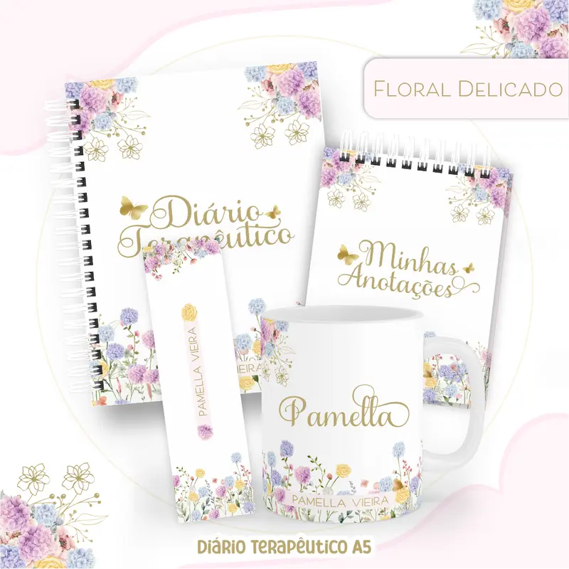 Kit Terapêutico Floral Delicado - Personalizado