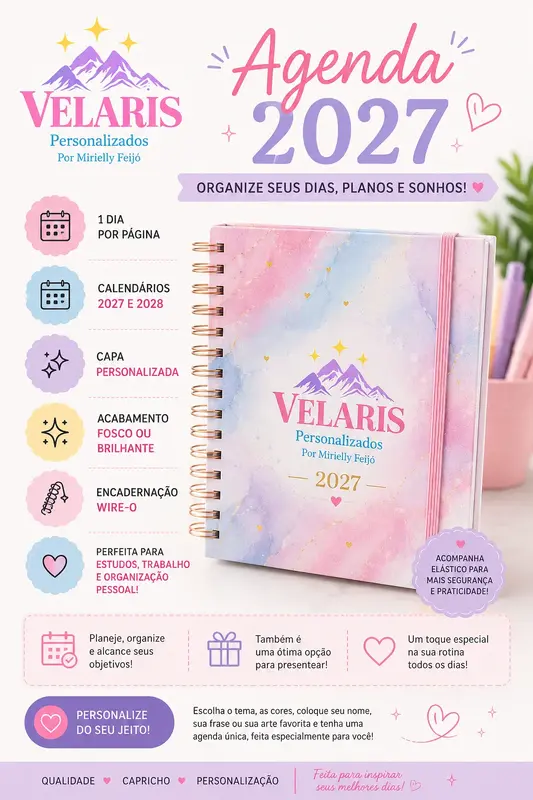 Agenda 2027 Personalizada - 1 DIA POR PÁGINA